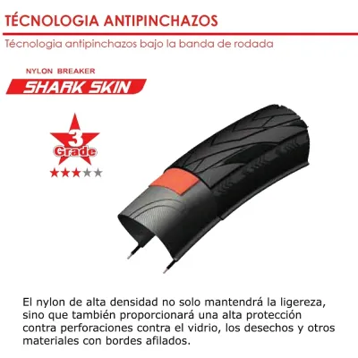 CUBIERTA CHAOYANG MINI SHARK RÍGIDA 700x28C CUBIERTA CHAOYANG MINI SHARK RÍGIDA 700x28C