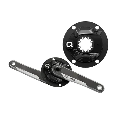 JUEGO BIELAS POTENCIOMETRO QUARQ DFOUR 110 BCD DUB 172.5MM CARBONO NEGRO PARA SHIMANO SIN CAZOLETA