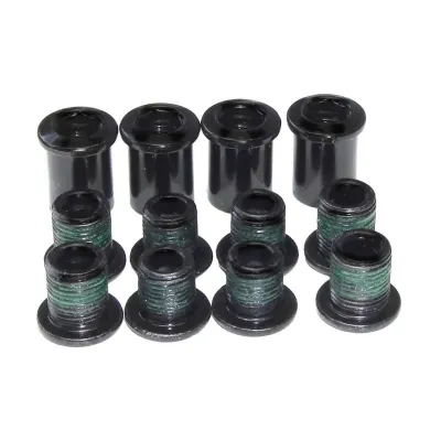 KIT DE TORNILLOS DE PLATO SRAM 4 BRAZOS DOBLE RG LONG STEEL ACERO NEGRO KIT DE TORNILLOS DE PLATO SRAM 4 BRAZOS DOBLE RG LONG STEEL ACERO NEGRO