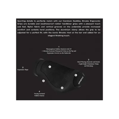 PUÑOS ERGONÓMICOS GOMA BROOKS (100-130MM) PUÑOS ERGONÓMICOS GOMA BROOKS (100-130MM)