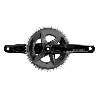 JUEGO DE BIELAS Y PLATOS SRAM RIVAL D1 DUB 107 BCD 160 mm 48x35D 12V ALUMINIO NEGRO SIN CAZOLETAS