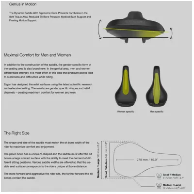 SILLÍN ERGON SM E-MOUNTAIN CORE PRIME MUJER (STEALTH)