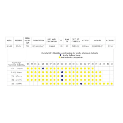 CUBIERTA GOODYEAR PEAK ULTIMATE 29x2.4 TLC NEGRO/MARRON