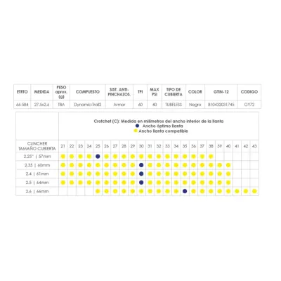 CUBIERTA GOODYEAR MTR TRAIL 27.5x2.6 TLC