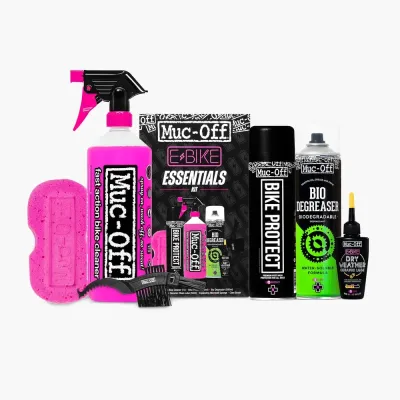 KIT MUC-OFF ESSENTIALS EBIKE LIMPIEZA/PROTECCION/LUBRICANTE