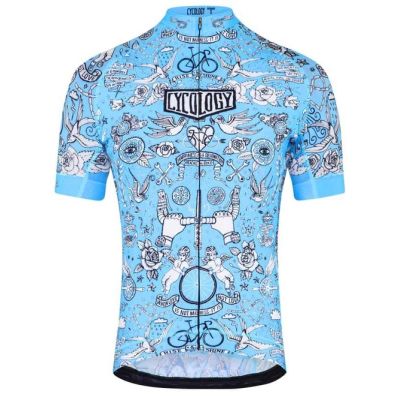 MAILLOT CYCOLOGY VELO TATTO AZUL