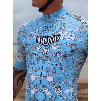 MAILLOT CYCOLOGY VELO TATTO AZUL MAILLOT CYCOLOGY VELO TATTO AZUL