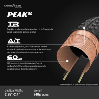 CUBIERTA GOODYEAR PEAK SL 29x2.40 TLR CUBIERTA GOODYEAR PEAK SL 29x2.40 TLR