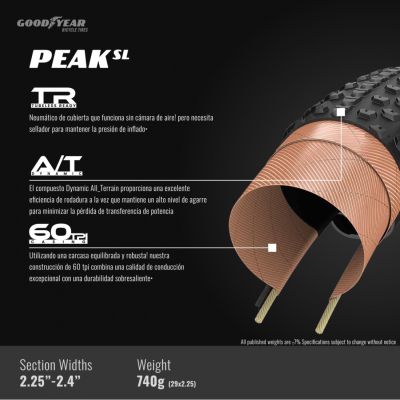 CUBIERTA GOODYEAR PEAK SL 29x2.40 TLR 
