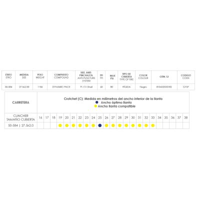 CUBIERTA GOODYEAR TRANSIT TOUR S1 27,5x2.0 RÍGIDA CUBIERTA GOODYEAR TRANSIT TOUR S1 27,5x2.0 RÍGIDA