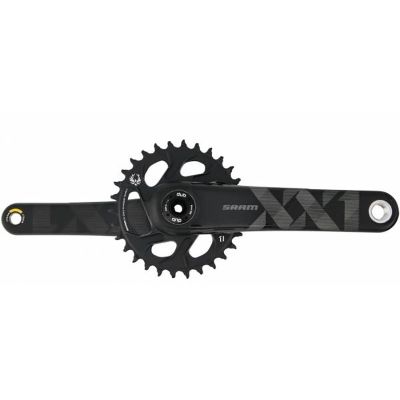 JUEGO BIELAS/PLATO SRAM XX1 EAGLE X-SYNC2 DUB FAT BIKE 4" DM 175 mm 30D 11/12V CARBONO NEGRO SIN CAZOLETAS