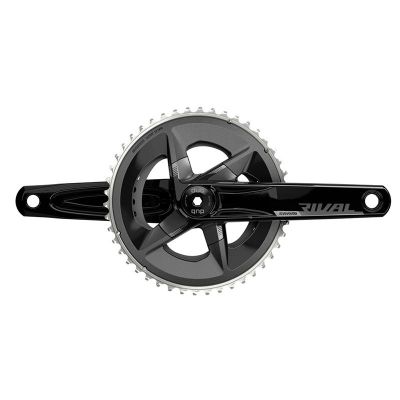  JUEGO DE BIELAS Y PLATOS SRAM RIVAL D1 DUB 107 BCD 165 mm 48x35D 12V ALUMINIO NEGRO SIN CAZOLETAS