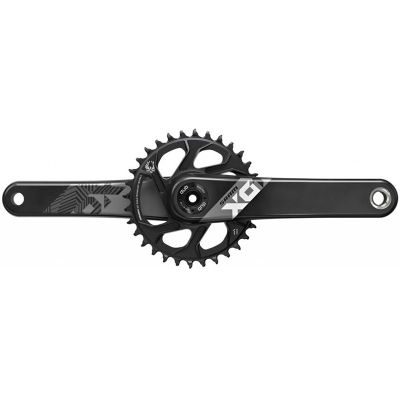 JUEGO DE BIELAS Y PLATO SRAM X01 EAGLE X-SYNC2 FATBIKE 5" DUB DM 175 mm 30D 12V CARBONO NEGRO SIN CAZOLETAS