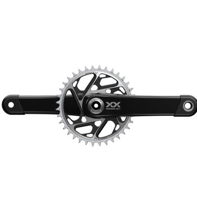 JUEGO DE BIELAS Y PLATOS SRAM XX SL EAGLE DUB Q168 DIRECT MOUNT 175 mm 34D 12V CARBONO NEGRO SIN CAZOLETAS