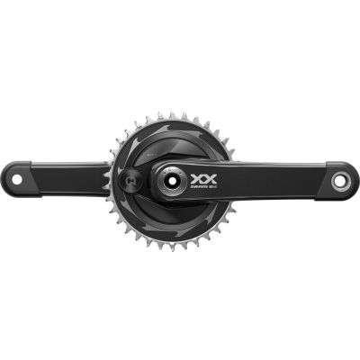  JUEGO DE BIELAS POTENCIOMETRO SRAM XX SL EAGLE DUB ROSCA Q168 175 mm 34D CARBONO NEGRO SIN CAZOLETAS