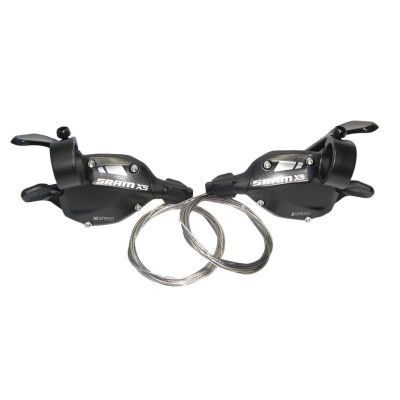 JUEGO DE MANDOS SRAM TRIGGER X5 3x10 1:1 NEGRO