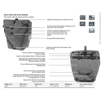 ALFORJA BACK ROLLER PLUS URBANQL2.2 (INDIVIDUAL) 23L
