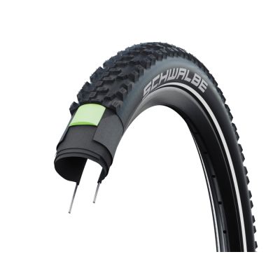 CUBIERTA SCHWALBE SMART SAM PLUS 26x2.35 HS476 DD GREENGUARD E-50 ADDIX RIGIDA NEGRO/REFLEX
