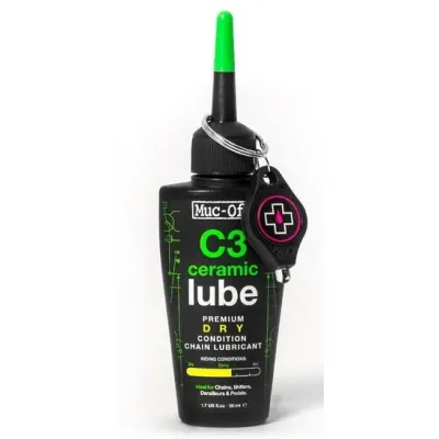 LUBRICANTE MUC-OFF C3 CERÁMICO TIEMPO SECO 50ML. LUBRICANTE MUC-OFF C3 CERÁMICO TIEMPO SECO 50ML.