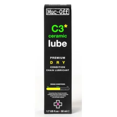 LUBRICANTE MUC-OFF C3 CERÁMICO TIEMPO SECO 50ML. LUBRICANTE MUC-OFF C3 CERÁMICO TIEMPO SECO 50ML.