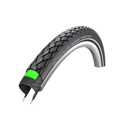 CUBIERTA SCHWALBE MARATHON 16x1.35 GREENGUARD HS420 TWINSKIN PERFORMANCE LINE ENDURANCE RIGIDA NEGRO REFLECTANTE