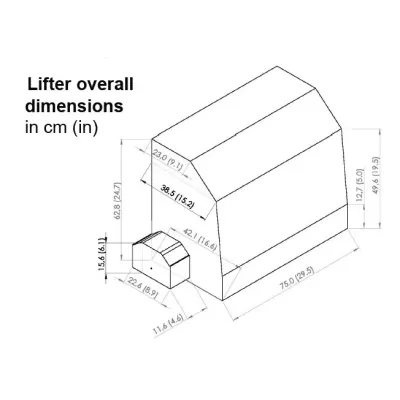 ELEVADOR PARA MALETERO SCOOTER DI BLASI R30 (BATERÍA NO INCLUIDA)