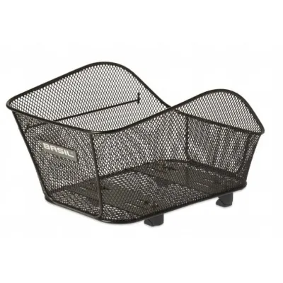 CESTO TRASERO BASIL ICON S SISTEMA WSL ACERO NEGRO CESTO TRASERO BASIL ICON S SISTEMA WSL ACERO NEGRO