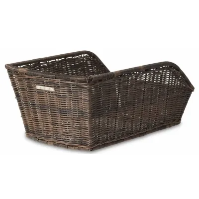 CESTO TRASERO FIJO BASIL CENTO RATTAN LOOK MARRON