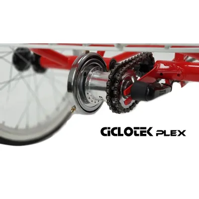 TRICICLO ELECTRICO PLEGABLE CICLOTEK PLEX ROJO