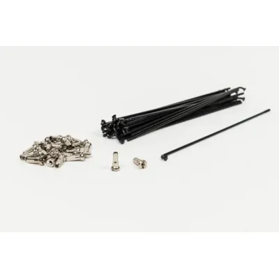 SET DE RADIOS 14g SIMPLE CALIBRADOR - 145mm (NEGRO) SET DE RADIOS 14g SIMPLE CALIBRADOR - 145mm (NEGRO)