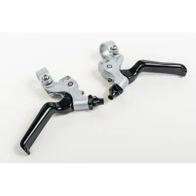 SET PALANCAS DE FRENO BROMPTON - DELANTERA Y TRASERA - PLATA/NEGRO SET PALANCAS DE FRENO BROMPTON - DELANTERA Y TRASERA - PLATA/NEGRO